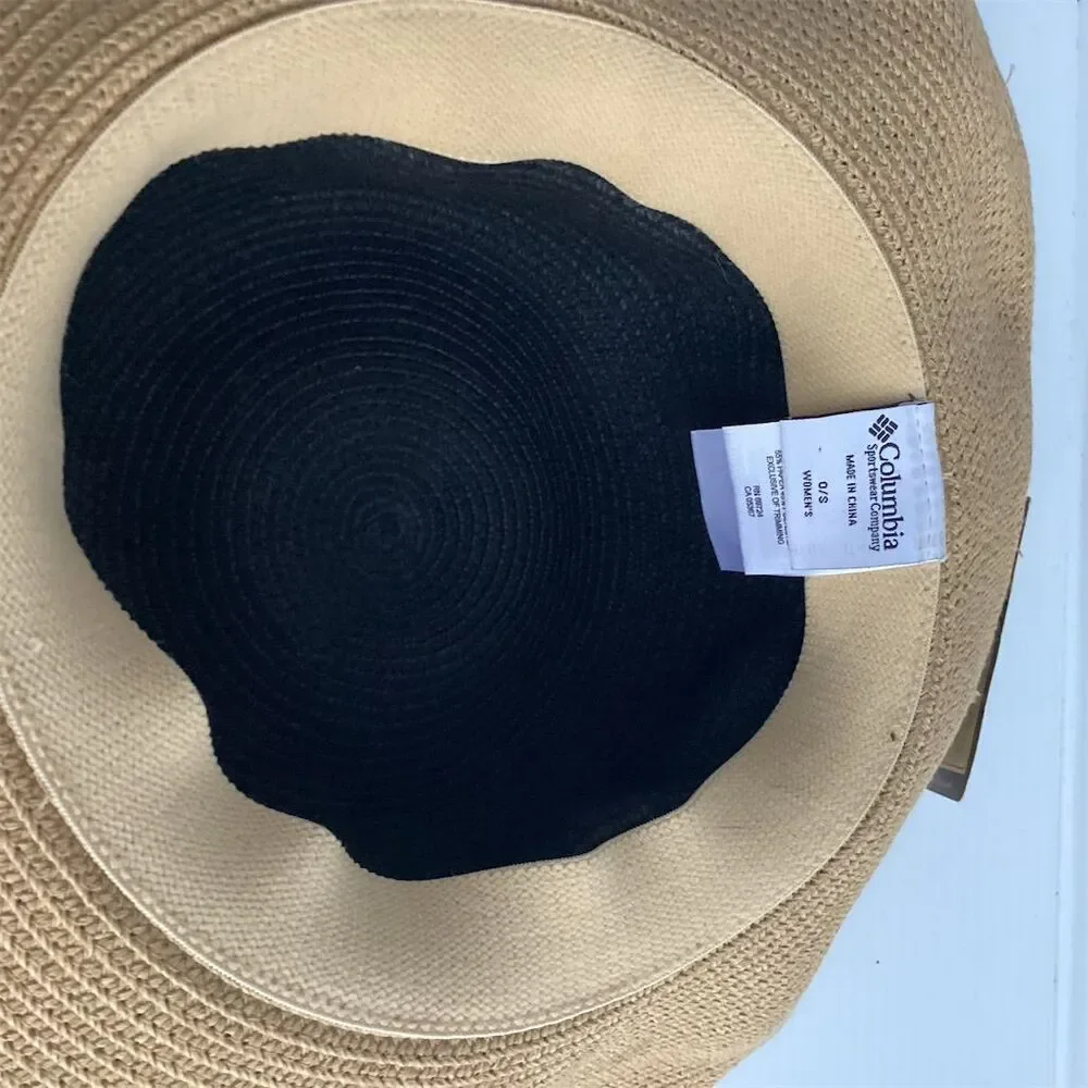 Columbia Women's Wide Brim‎ Straw Hat Multicolor Sun Protection Casual